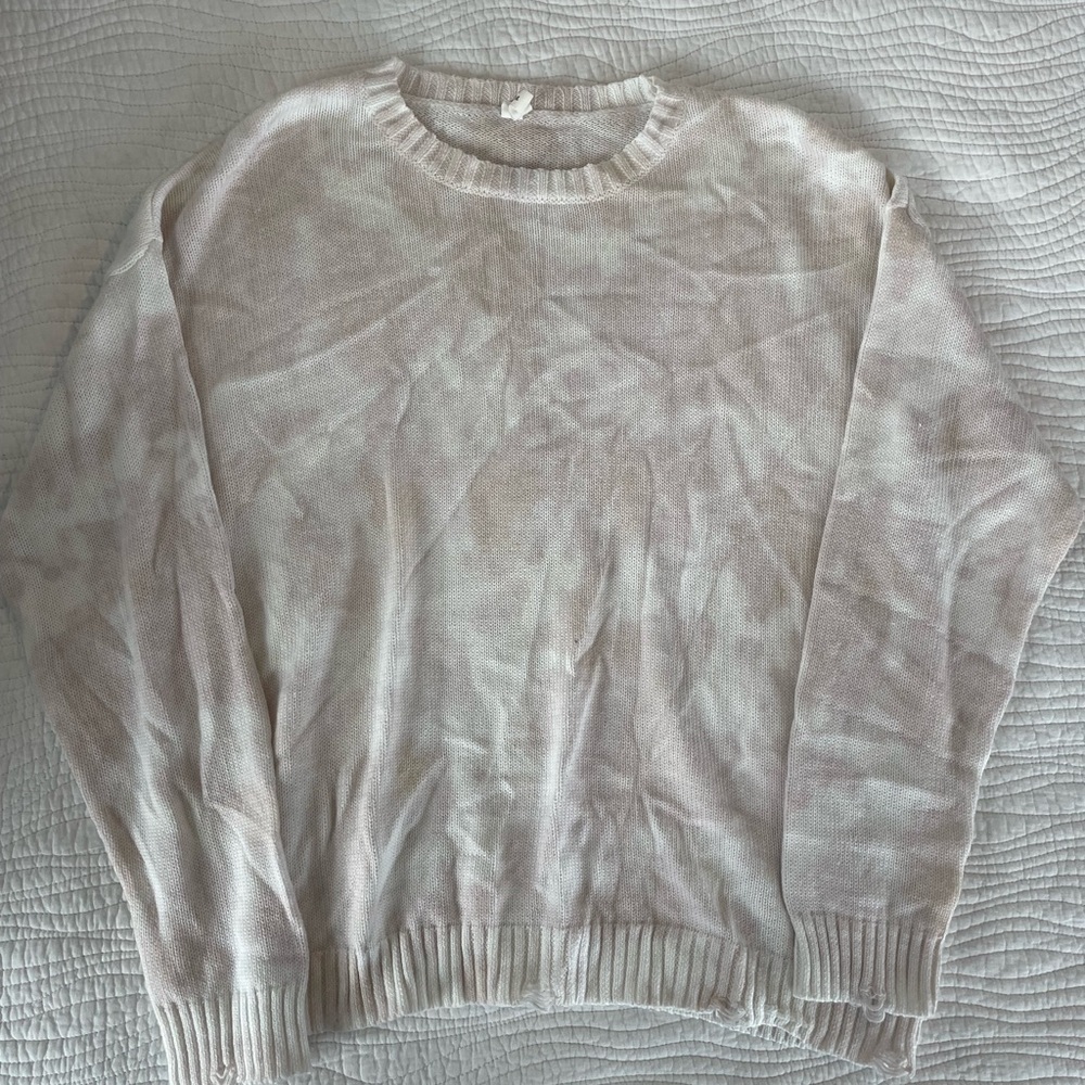 Light tie die sweater